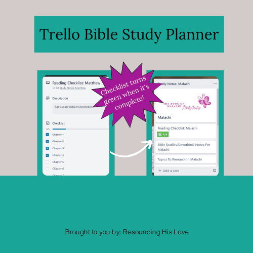 Bible Study Planner Trello Board