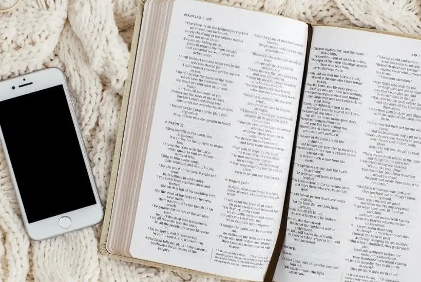 an image of an open bible with text reading What Does the Bible Say about Hope?